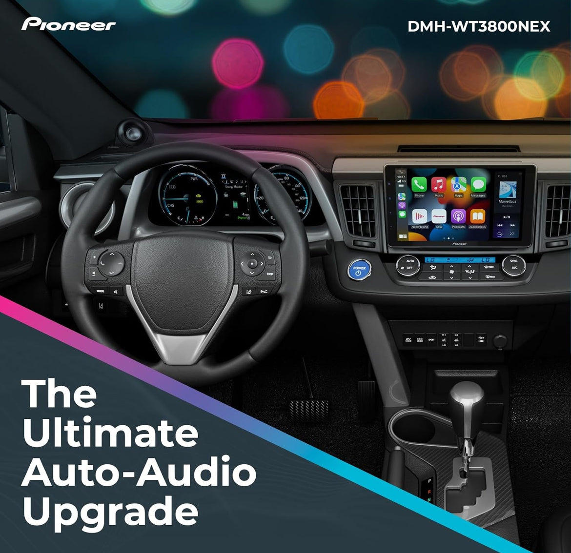Pioneer DMH-WT3800NEX 9" Capacitive Touchscreen Floating Display Car Stereo
Digital Multimedia Receiver, Wireless Apple CarPlay & Android Auto, Amazon Alexa, Bluetooth, FLAC, Backup Camera, HD Radio