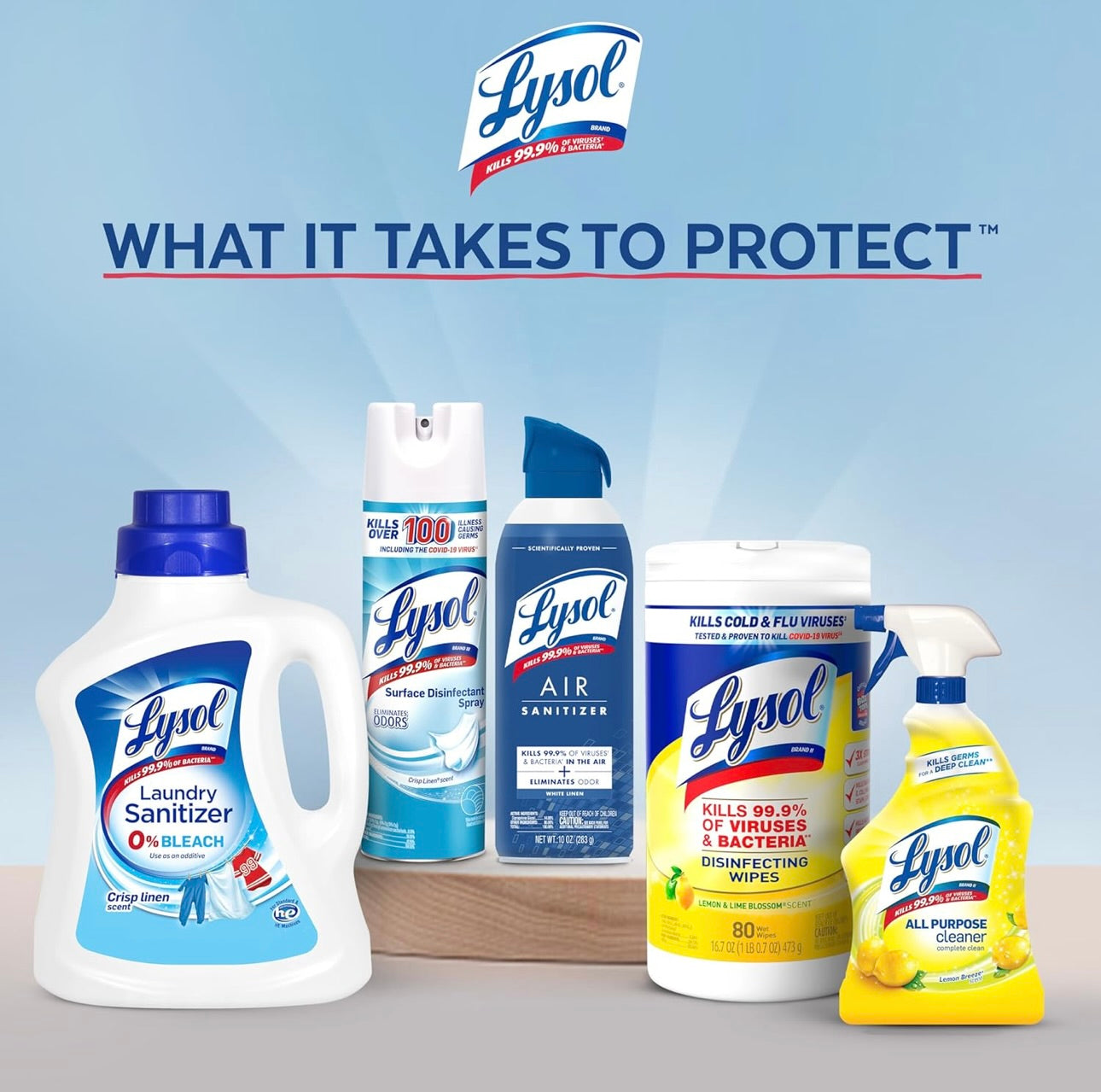 Lysol Lug Ontsmettingssproei + Reukverwyderaar vir Huis & Kantoor, Ontsmettende Lugsproei, Simple Fresh Geur, 10 oz (Pak van 3)