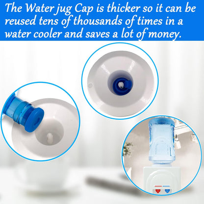 5 Gallon Water Jug Cap 55mm Water Bottle Caps Silicone Herbruikbare Botteldoppe 6PK