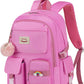 Backpack for girls Laptop Backpacks 15.6 Inch College Cute Bookbag Anti Theft Primary Elementary School Bag Casual Daypack for Teens Girls Women Students （Rose