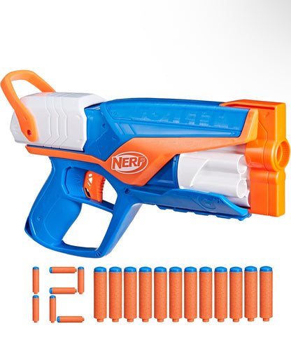 Nerf N Series Agility Blaster, 12 N1 Darts Compatible Only N Series Blasters, 6 Dart Drum, Kids Outdoor Games