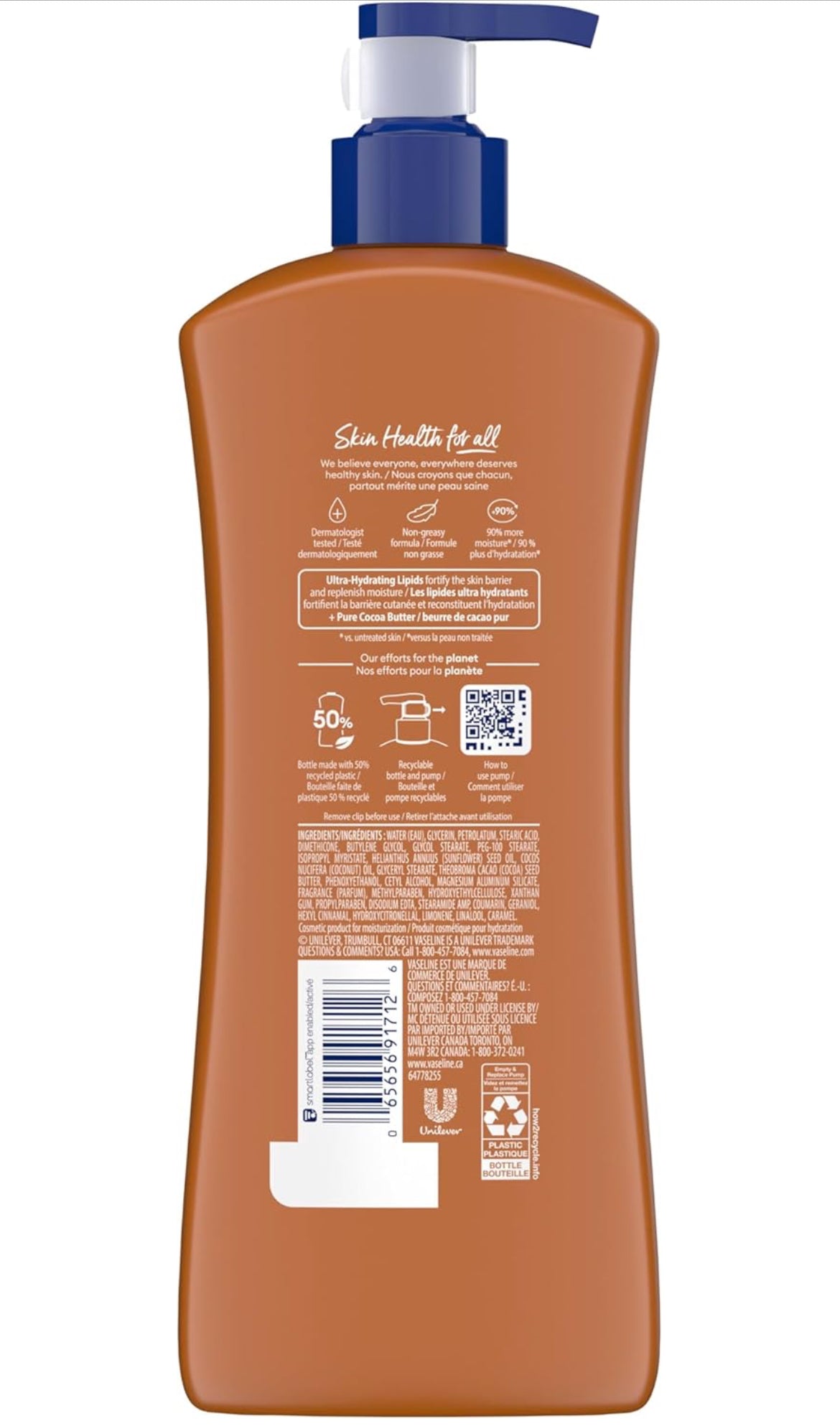 Vaseline Intensive Care Body Lotion Cocoa Radiant 3 count for Dry Skin Lotion Made with Ultra-Hydrating Lipids and Pure Cocoa Butter for a Long-Lasting, Radiant Glow 20.3 Oz