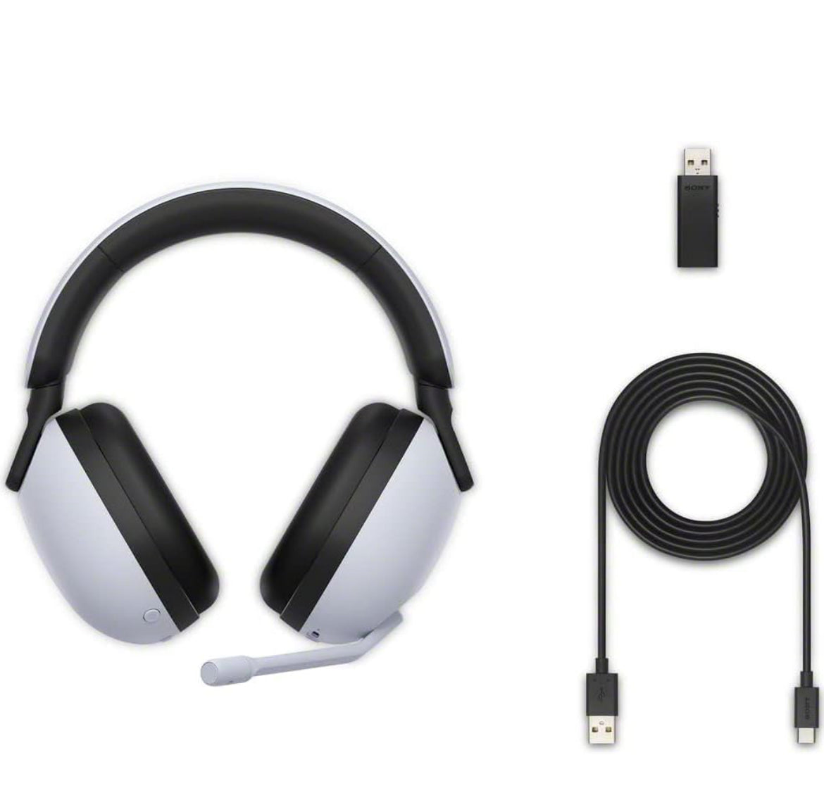 Sony INZONE H9 Speletjie-koptelefoon, Draadlose geraasonderdrukking Bluetooth-koptelefoon met mikrofoon, 360 ruimtelike klank, vir rekenaar en PS5 (WH-G900N) - Wit