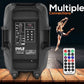 Portable Bluetooth PA Speaker System - 1000W w/Microphone in, Party Lights, USB SD Card Reader, FM Radio, Wheels - Remote Control