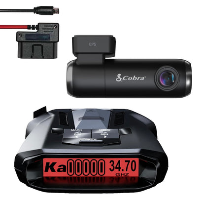 Cobra RAD 700i Laser Radarverklikker & SC100 Slim Dash Cam Agteropsporing, DSP, Volle HD 1080P Resolusie, Ingeboude WiFi & GPS
