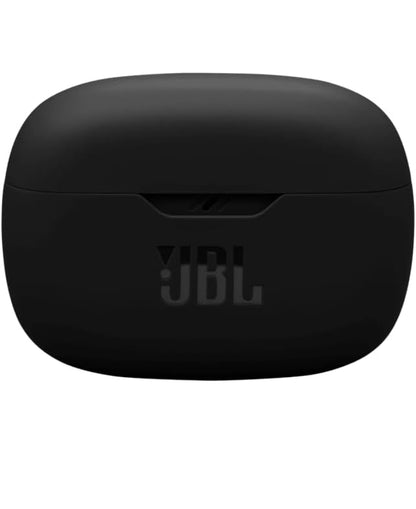 JBL Vibe Beam 2 - Ware Draadlose Geraasblokkerende Oorfone Suiwer Bass Klank & Slim Omgewingstegnologie, 4 mikrofone vir Helder Oproepe, tot 40 uur speeltyd, IP54 Stof- en Waterbestand (Swart)
