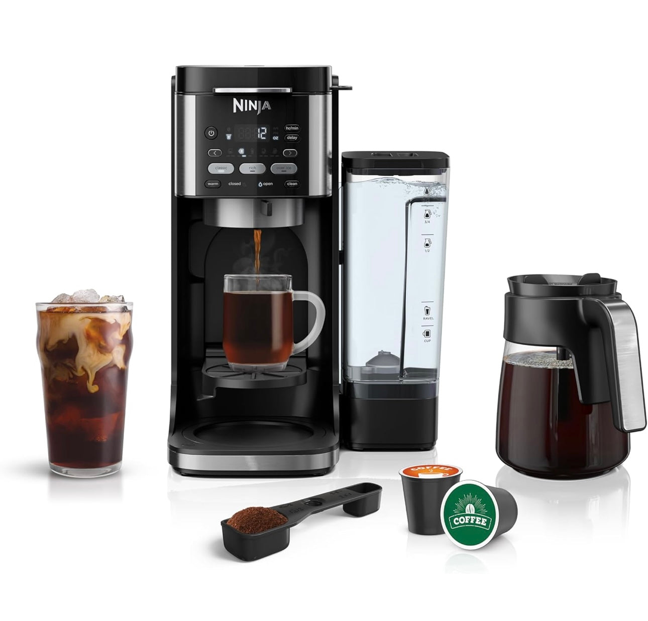 Ninja Drip Coffee Maker DualBrew Pro Hot & Iced Coffee Machine- Black (CFP101)