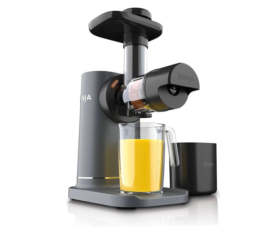 Ninja NeverClog Cold Press Juicer, Powerful Slow Juicer with Total Pulp Control, Countertop, Electric, 2 Pulp Functions - Charcoal (JC151)