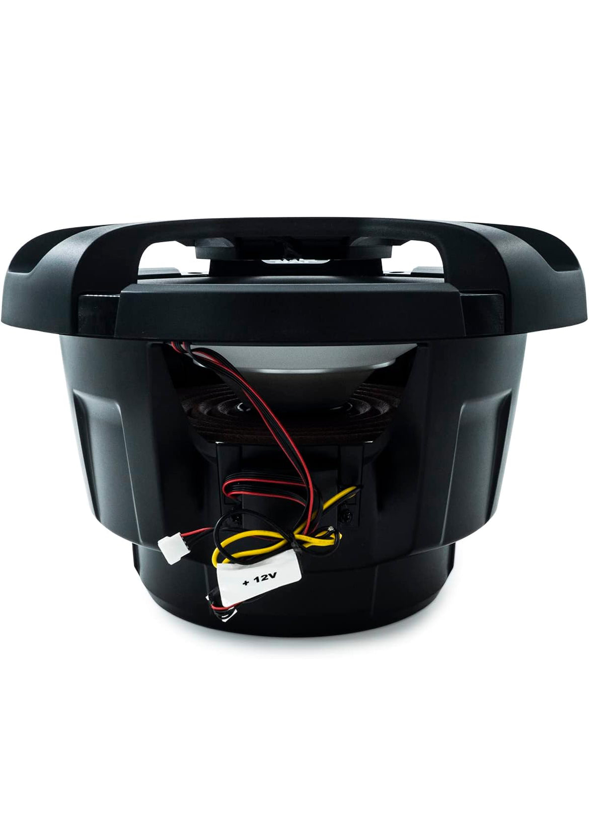 JVC CW-DR1040ML 10-duim RGB-beligting Buite Mariene/Motor Oudio-subwoofer - 1,300 Watt Enkel Swart Waterdigte Bass-hardluidspreker vir Mariene Stereo-klankstelsel