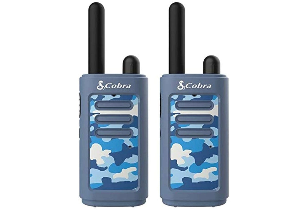 Cobra HE150 Kindervriendelike Walkie Talkies – 16-myl reikafstand, 2-kanaal tweeradio-stel – Blou (2-pak)
