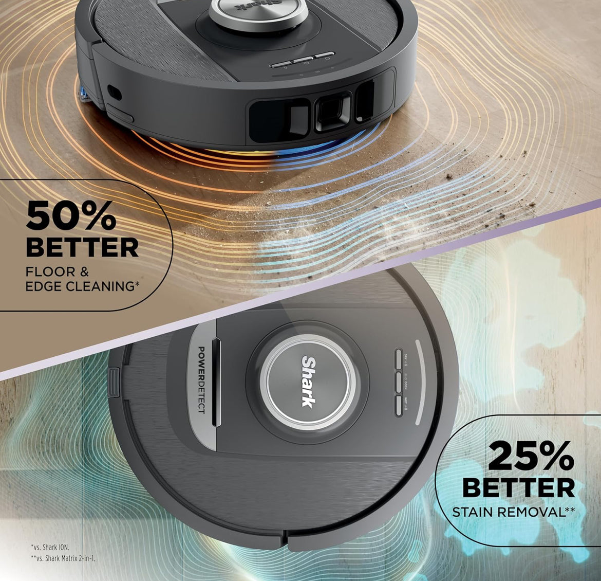 Shark Robot Vacuum & Mop Combo, PowerDetect NeverTouch, Self-Emptying & Self-Refilling