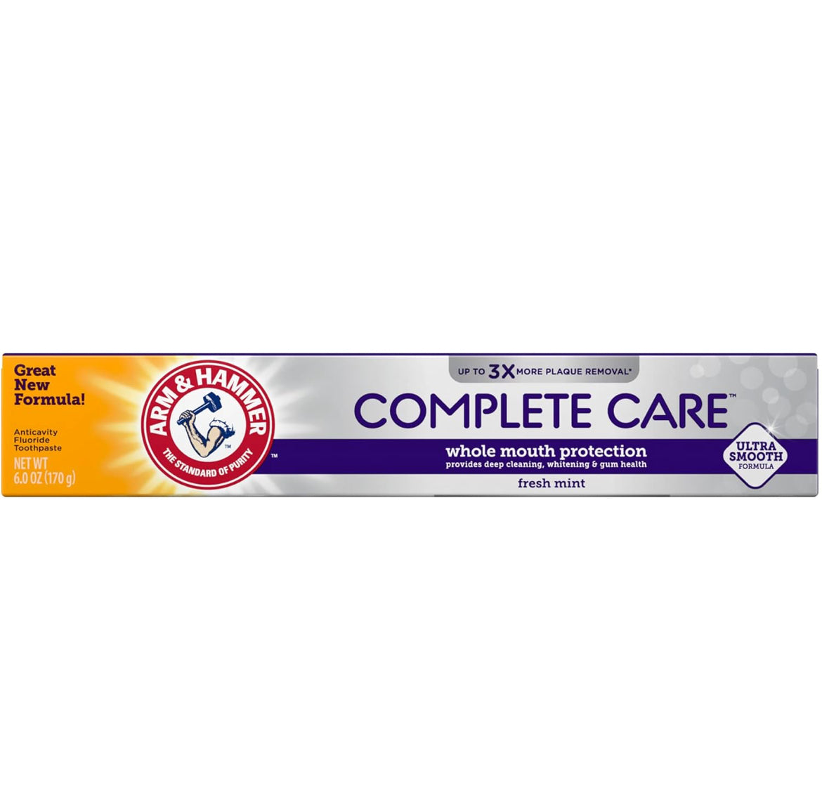 ARM & HAMMER Complete Care Toothpaste, Teeth Whitening Toothpaste 6.0 oz (Pack of 6)