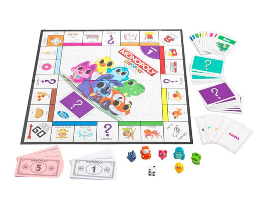 Monopoly Discover Board Game for Kids Ages 4+, Fun Game for Families, 2-Sided Gameboard for 2-4 players, 2 Levels of Play, Playful Teaching Tools for Families