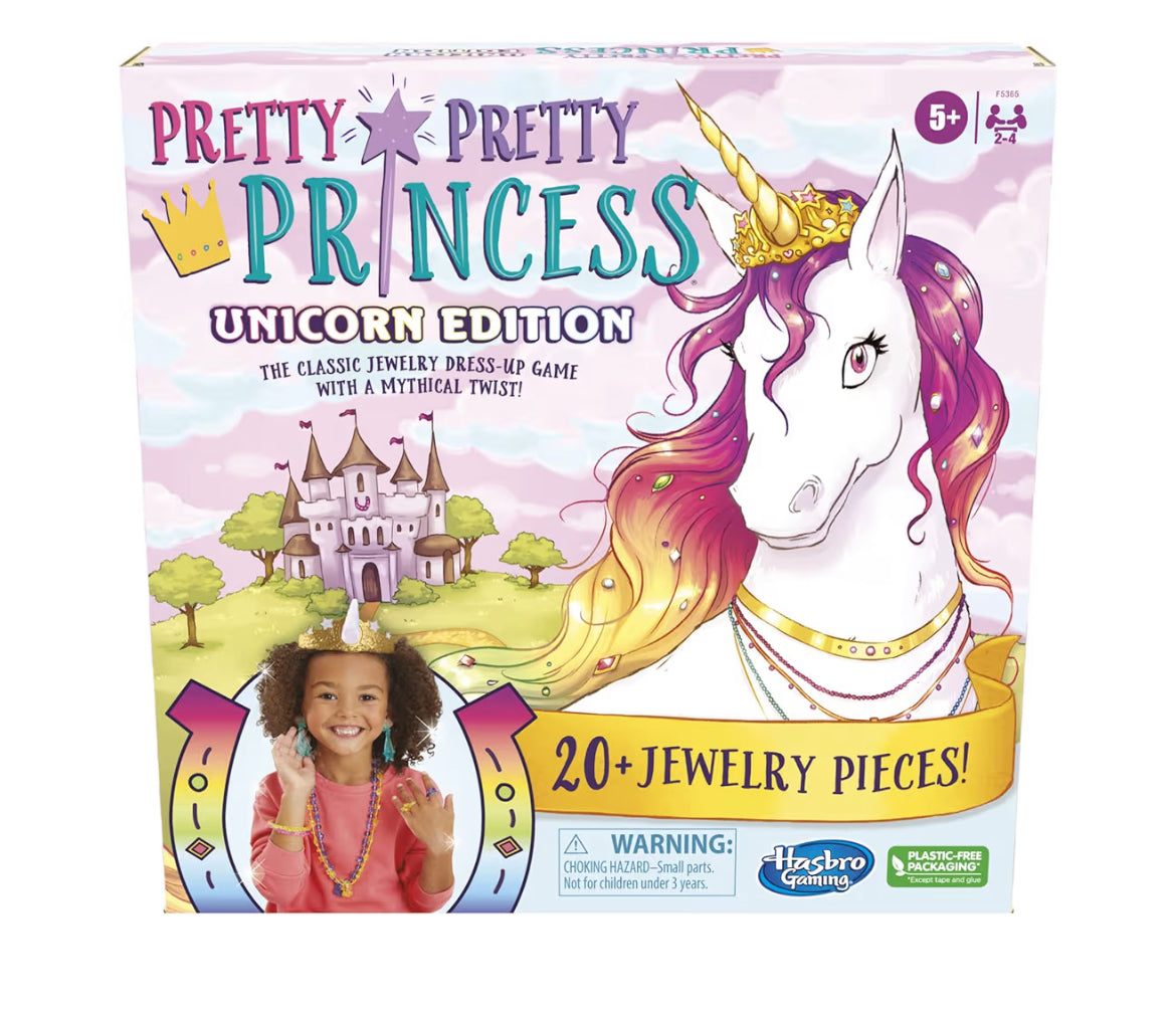 Hasbro Gaming Pretty Princess Unicorn Edition Board Game, Includes 20 Pieces