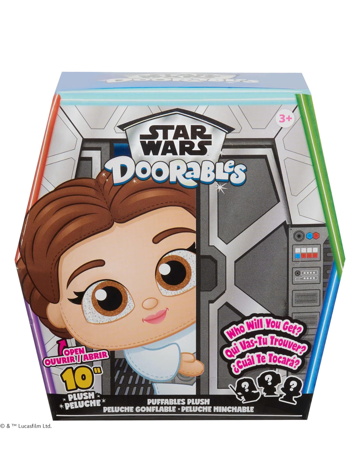 Just Play Star Wars™ Doorables Puffables Plush – Star Wars: A New Hope™, 10-inch Collectible Plush Featuring Glitter Eyes, Styles May Vary, Kids Toys for Ages 3 Up