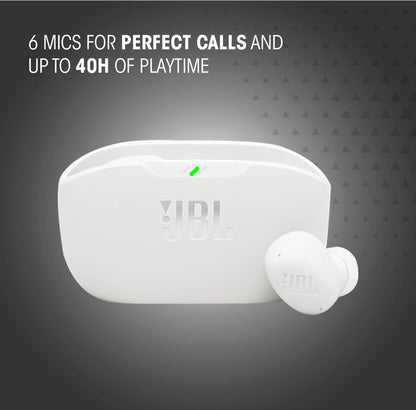 JBL Vibe Buds 2 - Ware Draadlose Geraasonderdrukking-Oorfone Suiwer Bas Klank & Slim Omgewingsklank-Tegnologie - (Pienk)