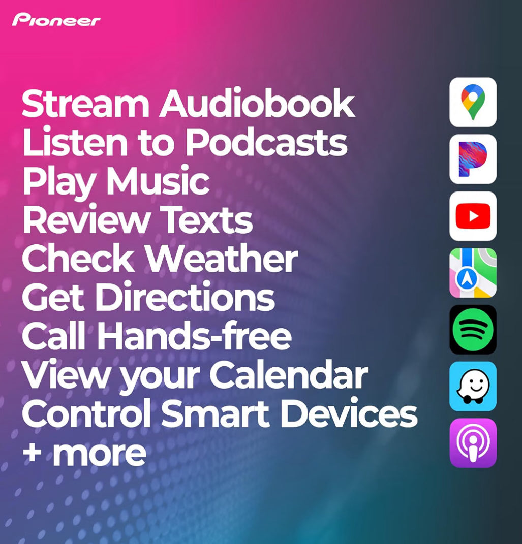 Pioneer DMH-C2550NEX 6.8" Capacitive Touchscreen Modular Chassis Car Stereo
Digital Multimedia Receiver, Wired CarPlay & Android Auto, Amazon Alexa, Bluetooth, Backup Cam, Short Chassis, Hi-Volt RCA