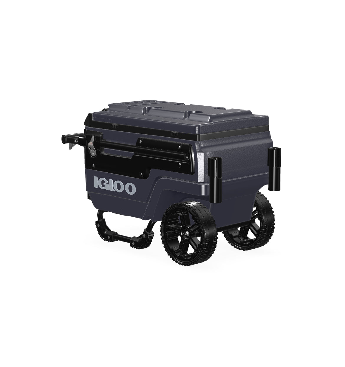 Heavy Duty Insulated Cooler Trailmate Journey 70qt Wheeled Cooler  - Insulated Hard Shell Ice Chest (Black)