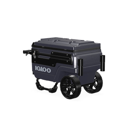 Heavy Duty Insulated Cooler Trailmate Journey 70qt Wheeled Cooler  - Insulated Hard Shell Ice Chest (Black)
