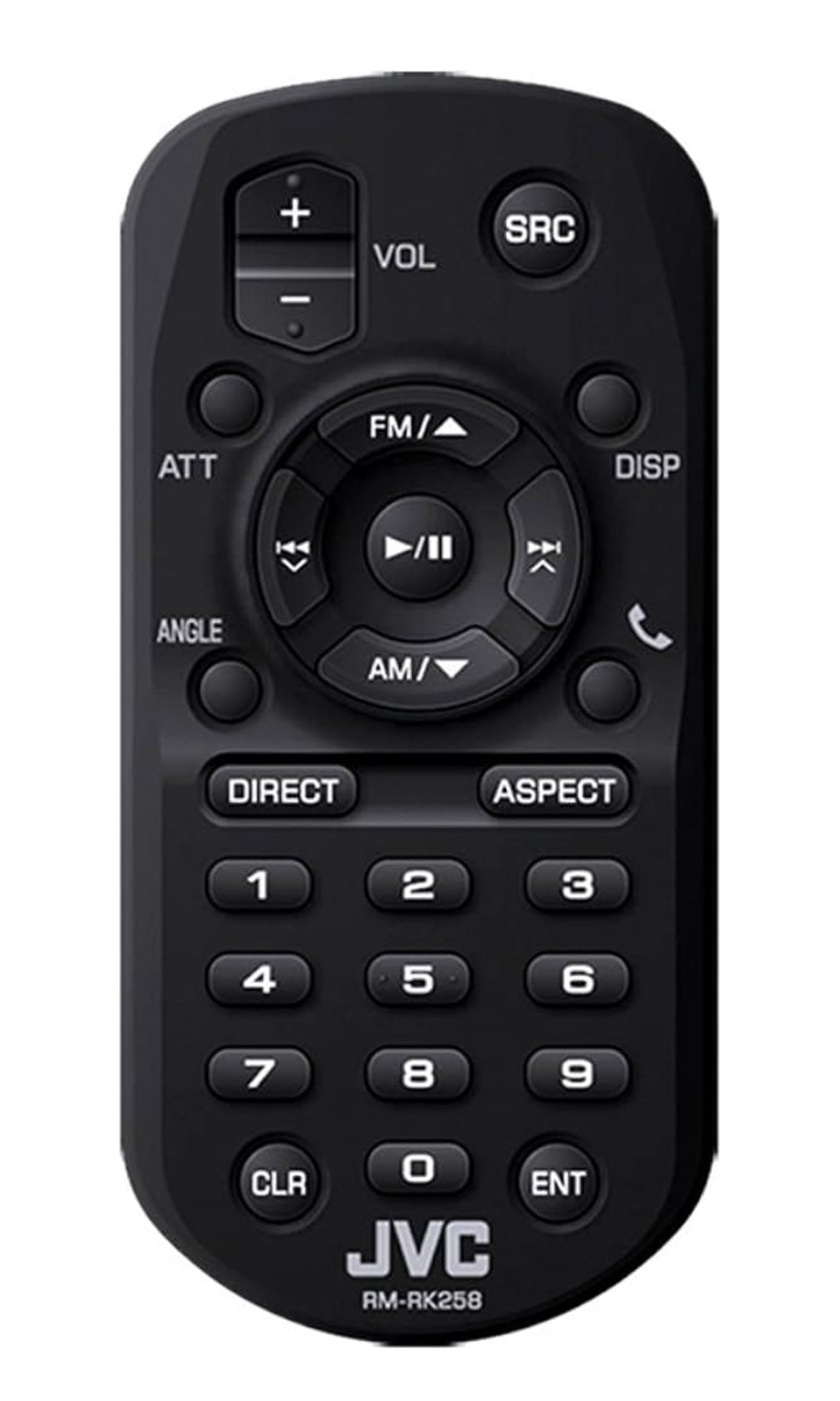 JVC RM-RK258 Koordlose Afstandbeheer vir Geselekteerde JVC Multimedia-ontvangers, Swart