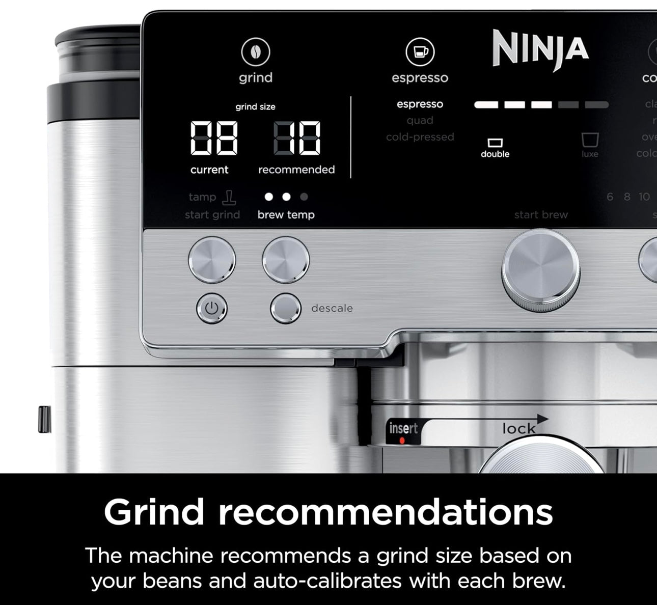 Ninja Espresso Machine, Luxe Café Premier Series, Drip Coffee Maker and Rapid Cold Brew for Cappuccinos and Lattes, Dairy or Non-Dairy (ES601)