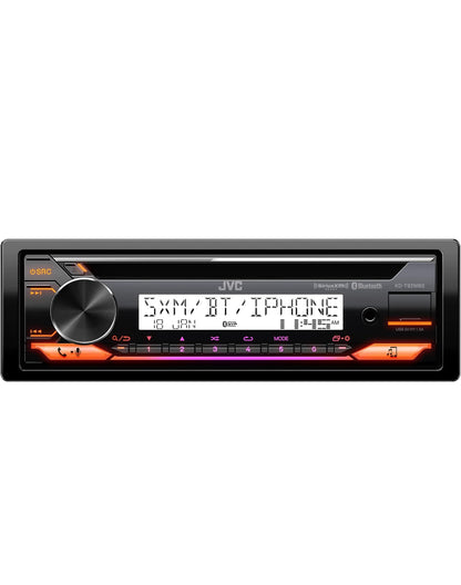 JVC KD-T92MBS Mariene Graad Motorstereo met Bluetooth, Voor-USB, AUX, Amazon Alexa, SirusXM Radio Gereed, Hoëkrag-versterker, Hoëkontrastskerm