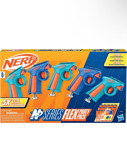 Nerf N Series Party Pack, Includes 5 N Series Flex Blasters, 15 N1 Darts Compatible Only N Series Blasters, Ages 8+