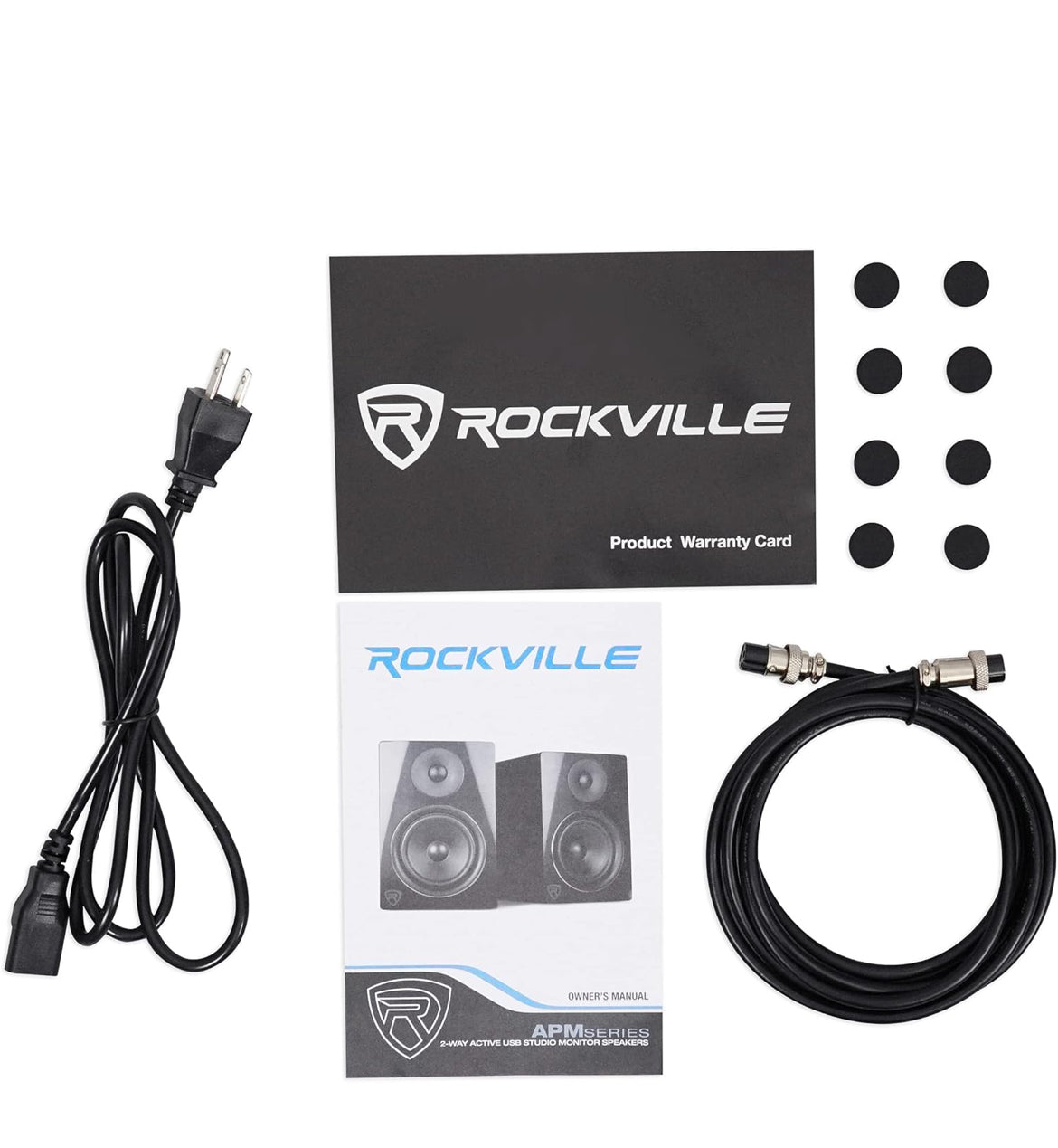 Rockville 5.25" 2-Way 250W Active/Powered USB Studio Monitor Speakers Pair (APM5C)