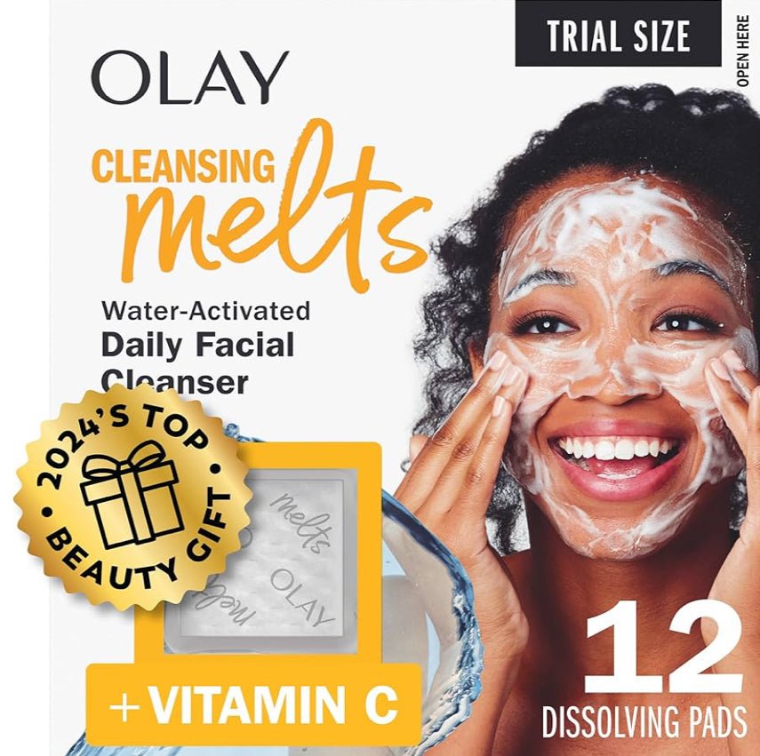 Olay Gesigbevogtiger, Regenerist Micro-Sculpting Room Velversorging (1.7 oz) & Proefgrootte Vitamien C-Reinigingsmelts, Watergeaktiveerde Gesigwas (12 ct)