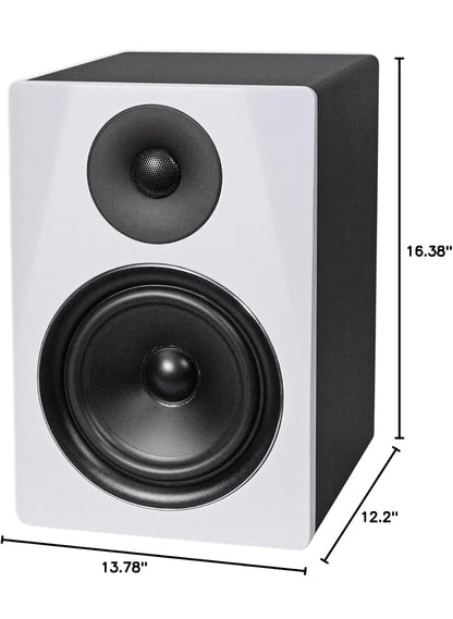 Rockville 2 DPM6W Dubbel-aangedrewe 6.5" 420 Watt Aktiewe Studio Monitors+Stande+Kussings