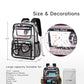 Clear Backpack for Girls Women Transparent Kids Elementary College School Bag Travel Laptop Backpacks Large Bookbags (Black)