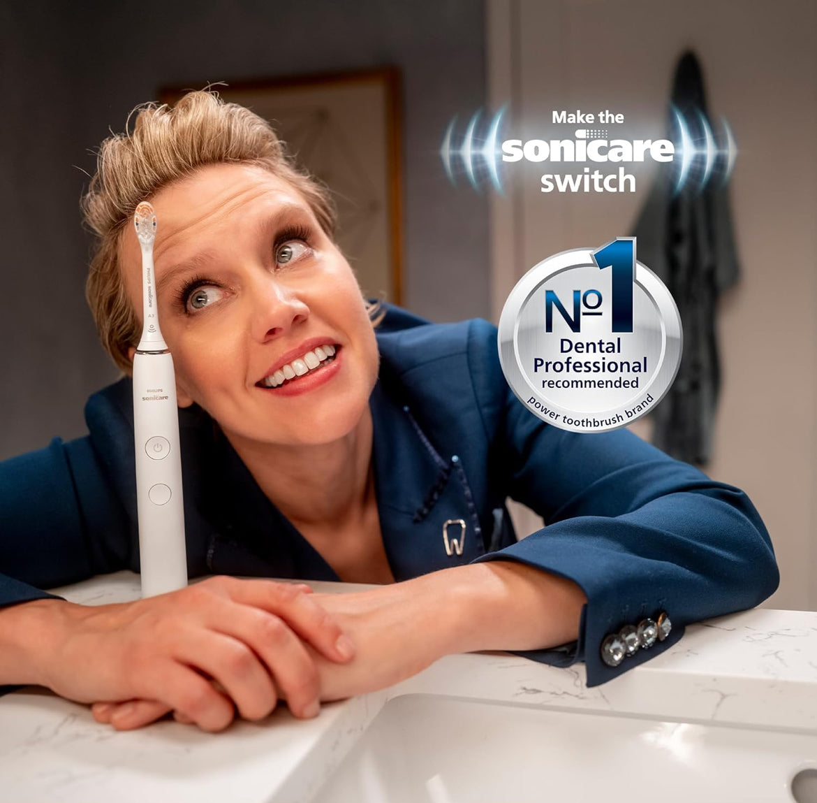 PHILIPS Sonicare Protective Clean 6500 Herlaaibare Elektriese Tandeborsel met Laai-reistas en Ekstra Borselkop - Dieppurper