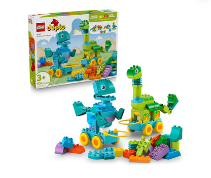 LEGO DUPLO Town 3-in-1 Dinosaurs op Wiele Leerspeelding - 10451