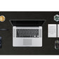 Black Shark Leather Desk Pad Protector, Office Desk Mat, Large Mouse Pad - Manta P10 Black
