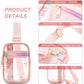 Clear Crossbody Bags for Women Girls Stadium Approved Sling Pack Bag Shoulder Belt Purses Transparent Chest Backpack