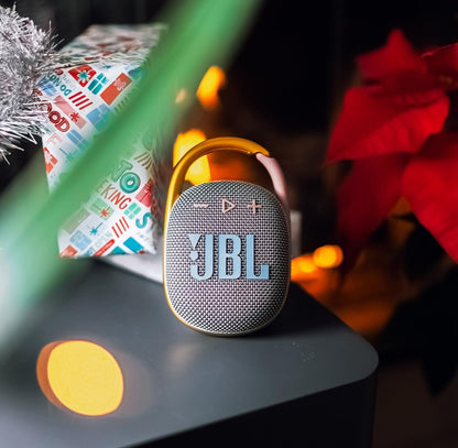 JBL Clip 4 - Draagbare Mini Bluetooth-luidspreker, IP67 waterdig en stofdig, 10 uur se speeltyd - (Grys)