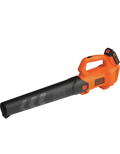 BLACK+DECKER 20V MAX Koordlose Blaasinstallasie, 2-Spoed, Tot 90 MPH, met Battery en Laaier (BCBL700D1)
