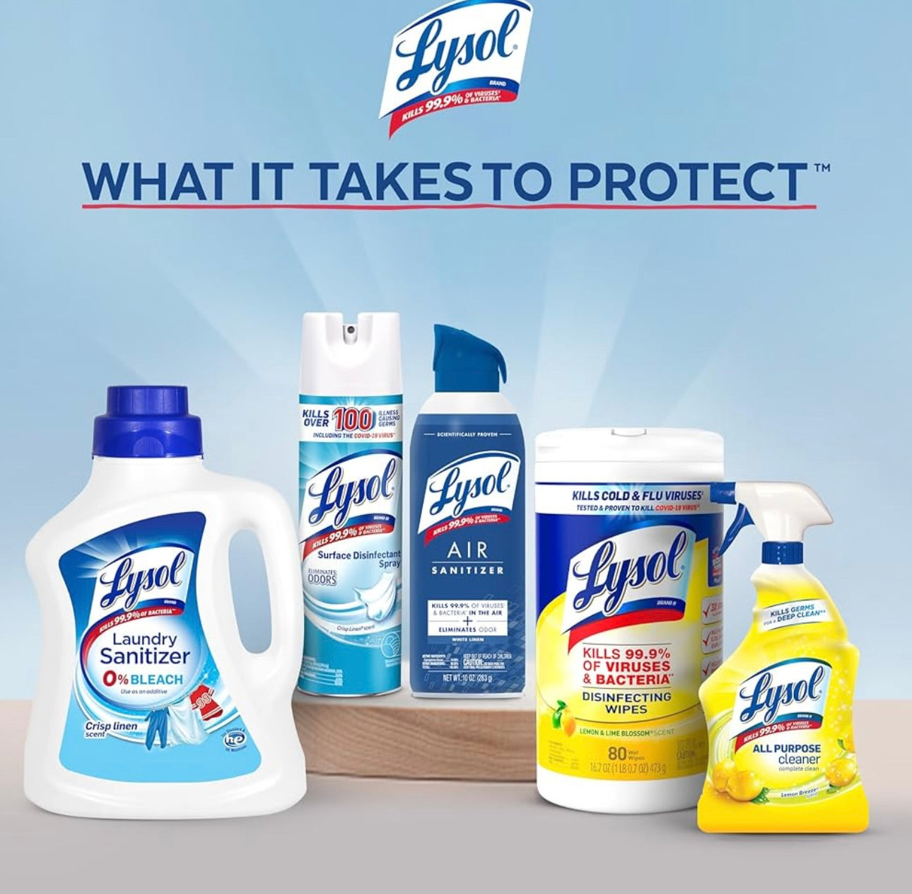 Lysol Lugsaniteerderbespuiting + Reukverwyderaar vir Huis & Kantoor, Saniterende Lugbespuiting, White Linen Geur, 10 oz (Pak van 3)