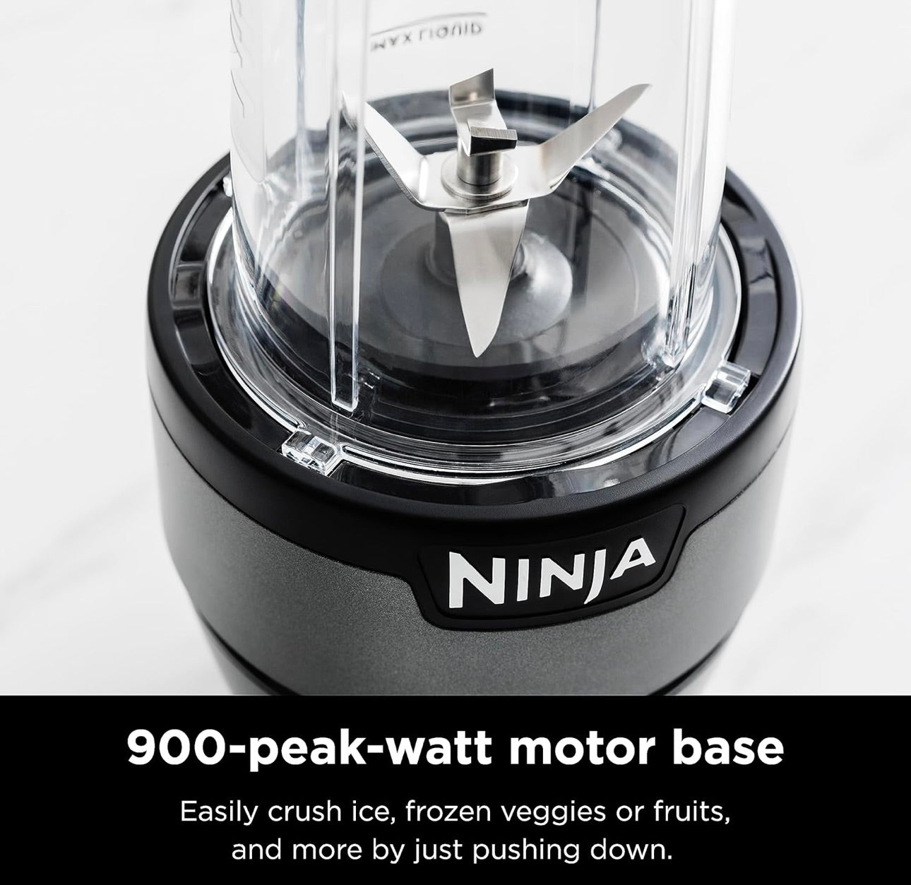 Ninja BN301 Nutri-Blender Plus Compact Personal Blender, 900-Peak-Watt Motor (3) 20 oz. To-Go Cups, (2) Spout-Lids (1) Storage-Lid, Dishwasher Safe - Silver