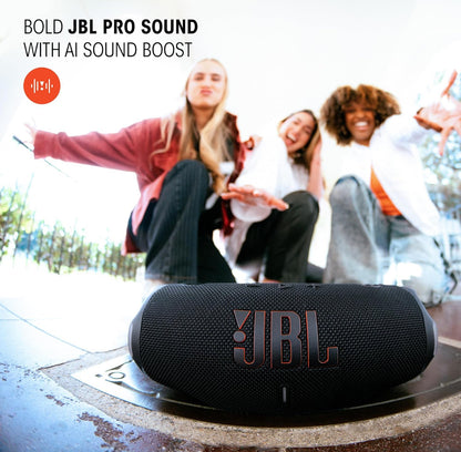 JBL Charge 6 - Draagbare Waterdigte en Valbestande Bluetooth-luidspreker met Stewige/Verwyderbare Draband (Blou)