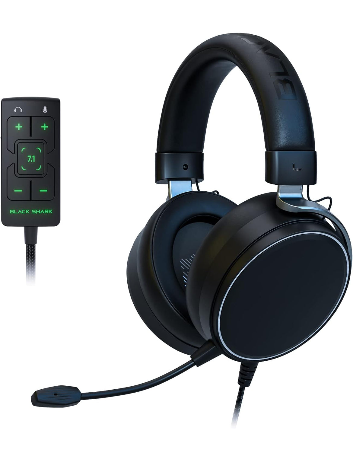 Black Shark Gaming Headset 7.1 Spatial Surround Sound, Detachable Noise Cancelling w/ 3.5 mm Audio Jack - NEW