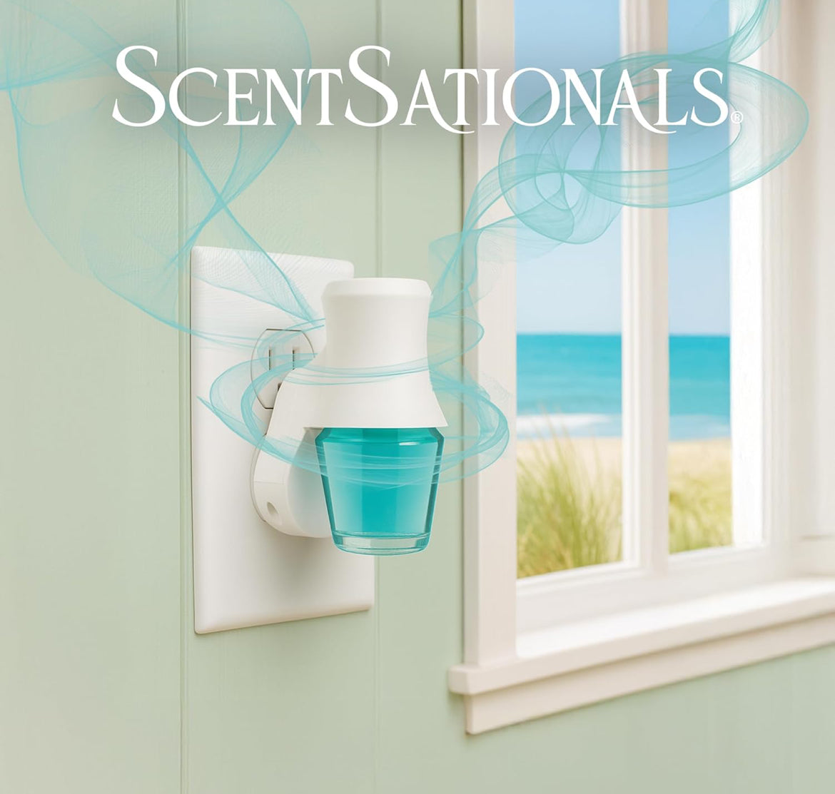 ScentSationals Linen Sea Breeze Fragrance Oil Plug In Air Freshener Refills 3-Pack - Works w/ Scentsationals Wall Plugs - Packaging May Vary