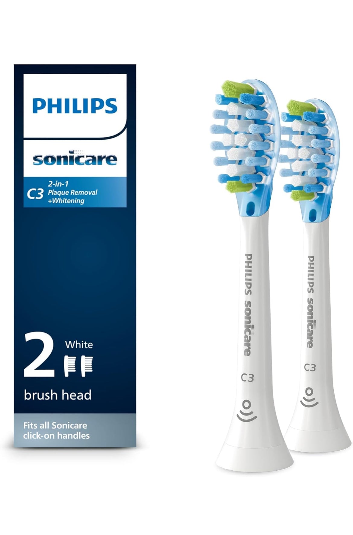 Philips Sonicare Egte C3 Premium Plaasbeheertandeborselkoppe 4 Borselkoppe (Swart) HX9044/95