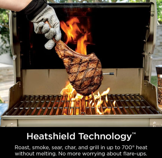 Ninja Vleistermometer ProChef Koordlose Sonde vir Binne- en Buite-lugbraaier, Braai, Kook, Rooker, Oond, Rooster, Langafstand Bluetooth-toepassingverbinding, Opvlam-bestand, Waterdig, Slegs VSA, WP100