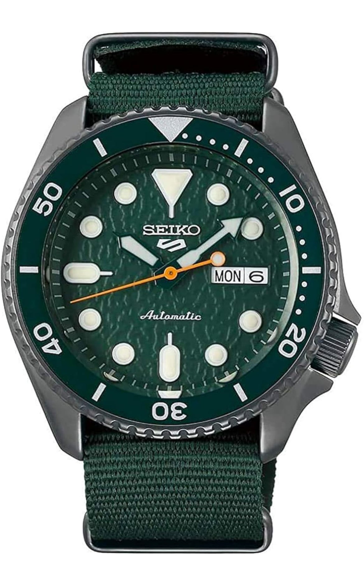 SEIKO SRPD77 5 Sports Manshorlosie Groen 42.5mm Vlekvrye Staal