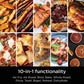 Ninja Air Fryer & Toaster Oven, Prestige Smart XL, Countertop Oven Air Fry & Reheat, 1800 Watts, Stainless Steel (DT501)