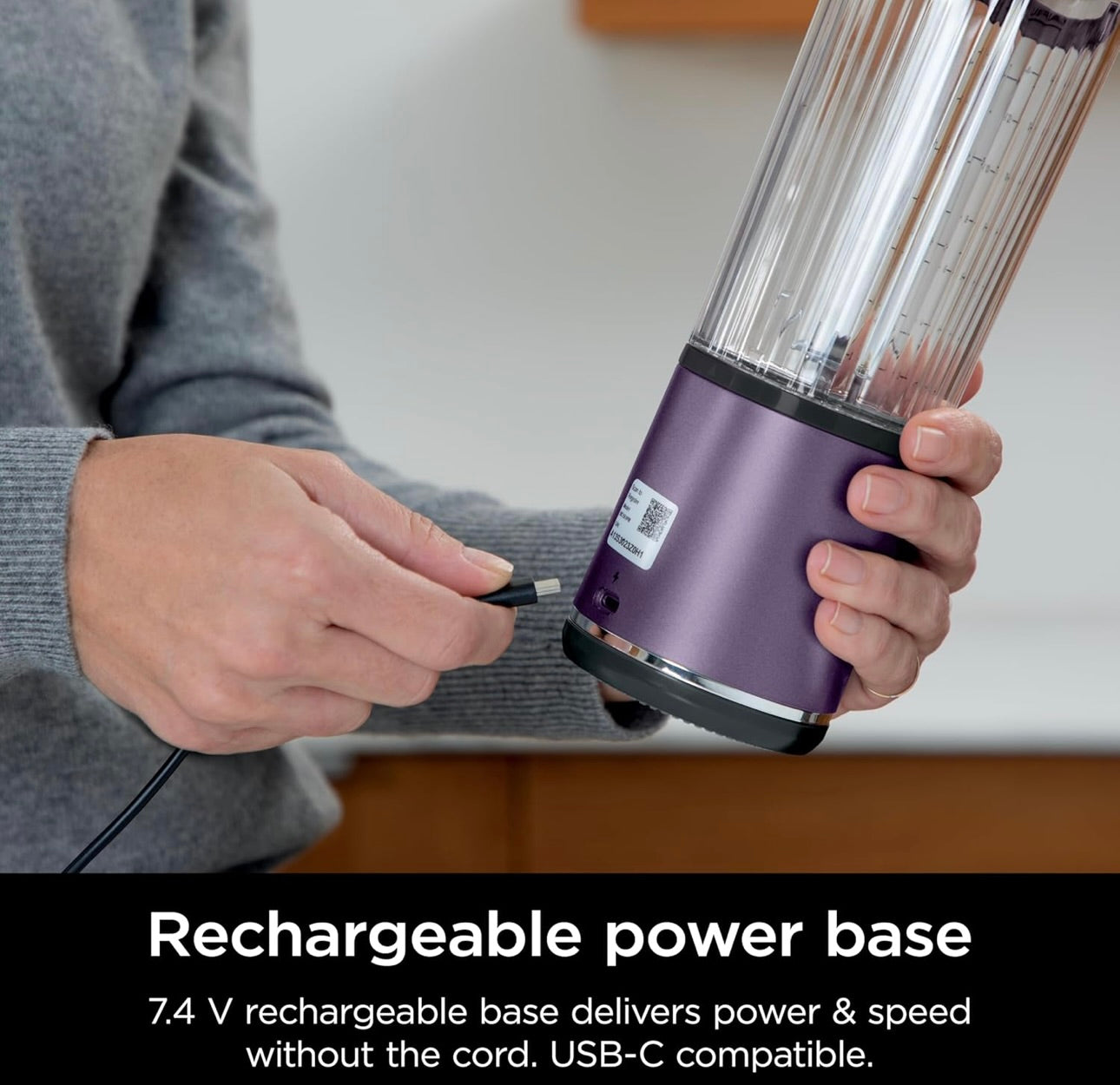 Ninja Blast Portable Blender, Cordless, 18oz. Vessel, Personal Blender BPA Free, Leakproof Lid & Sip Spout, USB-C Rechargeable, Dishwasher Safe Parts, Metallic - Purple BC151PL