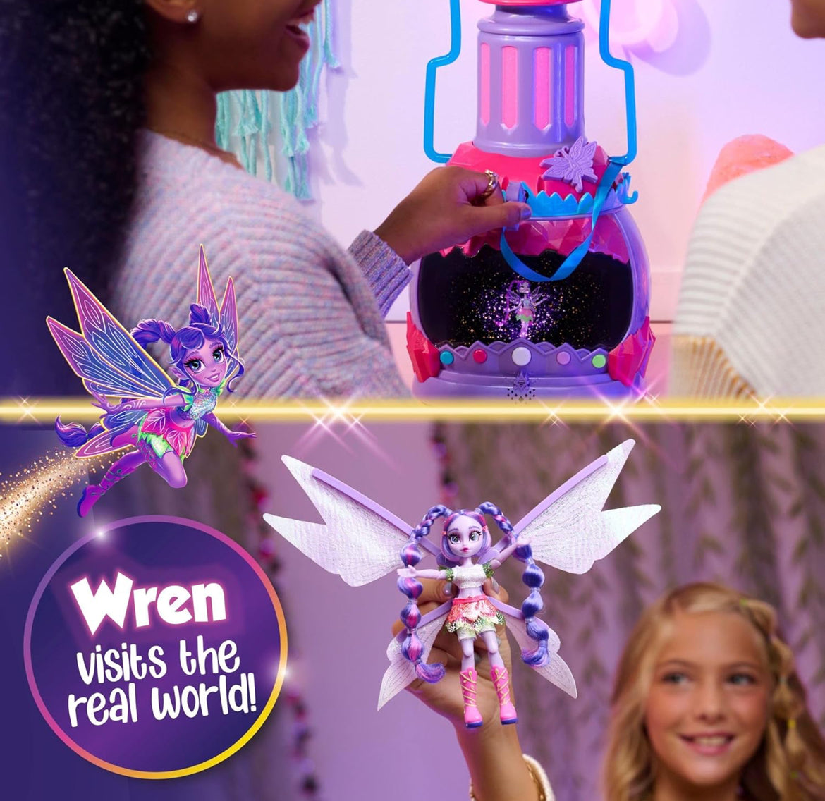 Just Play HOLOBRITE Pixie Lantern, Virtual Dancing and Interactive Games, Includes 5-inch Pixie Doll, Over 200 Ways to Play, Kids Toys for Ages 6 Up