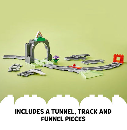 LEGO DUPLO Town Treintonnel en Spooruitbreidingstel – 10 Ekstra Stukke Treinspoor