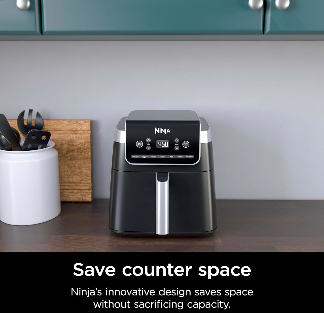 Ninja Air Fryer Pro XL 7-in-1, Max Crisp Tech, 450F for Hotter, Crispy Results, 6.5 QT Capacity - Grey, AF182AMZ